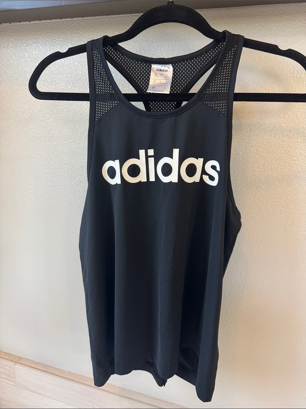 Women’s Adidas Black Mesh Racerback Tank